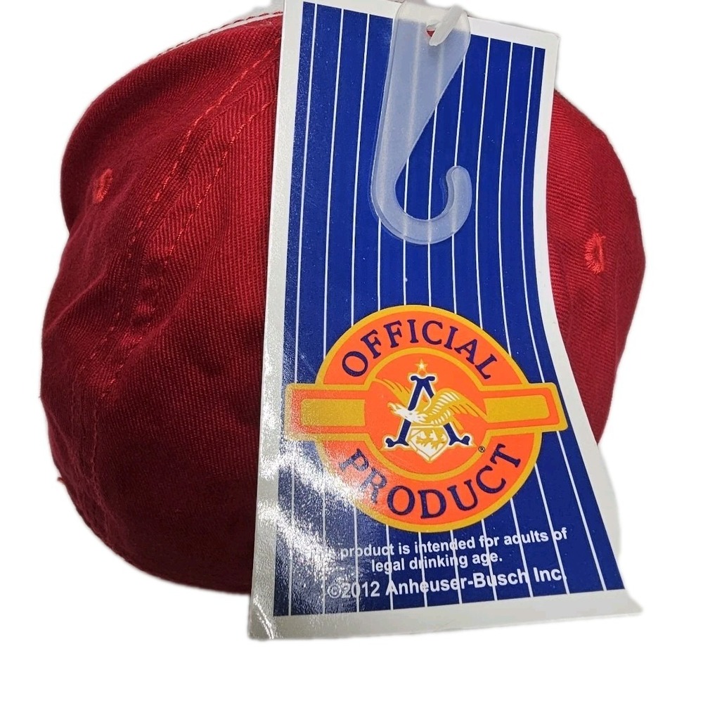 Budweiser King of Beers‎ Hat Red White Blue Cotton Spandex M/L Baseball Cap NEW - Picture 4 of 9